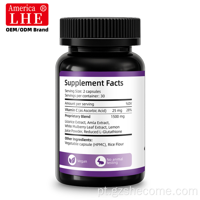 Melhor Shecome Skin Whitening 60 Cápsulas 5000mg Antioxidante